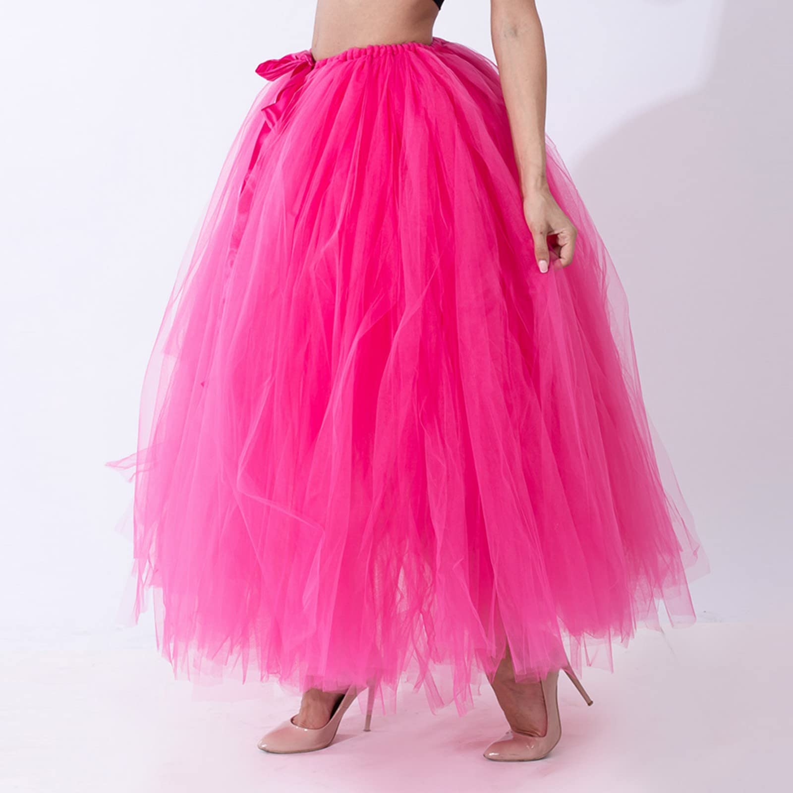 Mini jupe en tulle pour femme - Bleu à paillettes - Jupe courte - Tutu de ballet - Jupe à paillettes - Rockabilly - Robe maxi à paillettes - Convient pour les spectacles sur scène, les occasions