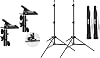 EMART 7 Ft Light Stand for Photography, Portable Photo Video Tripod Stand x 2 Pack Photography Reflector Holder x 2 Pack for for Speedlight, Flash, Softbox, Umbrella, Strobe Light, Camera, Photograpy
