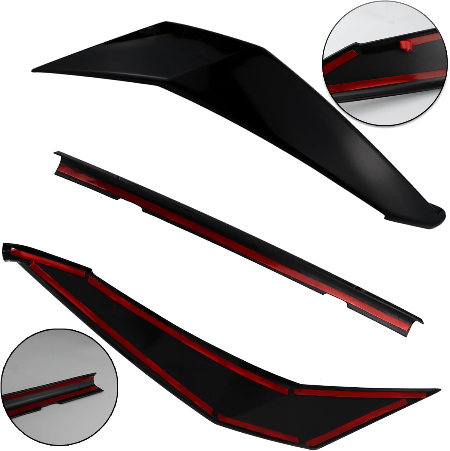 3 PCS Front Grill Frame Cover Trim Compatible with Nissan Sentra S SV SR and Premium Sedan 2020 2021 2022 2023 Front Grille Trim Glossy Black Accessories (Glossy Black)