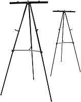 Vista 26 de Caballete de presentaciones de aluminio, ligero, plegable, Negro Paquete de 10