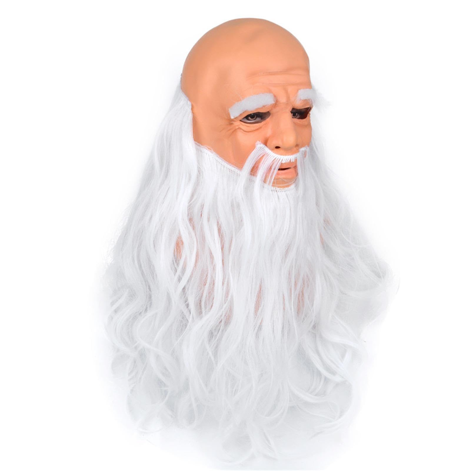 Maska ?wi?tego Miko?aja | Realistyczna maska ?wi?tego Miko?aja | Santa Face Masque, Overhead Masque Przyjazny dla skóry Bo?e Narodzenie Kostium Rekwizyty Masquerade Fancy Dress Miake