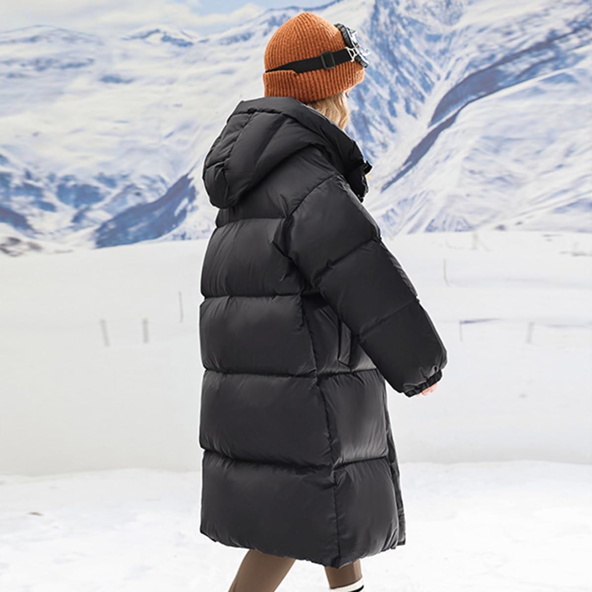 linboo Manteau Enfant Doudoune Fille Garçon Veste d'Hiver à Capuche Coupe Vent Parka Rembourré Blouson Matelassé Vêtement Chaud Hiver