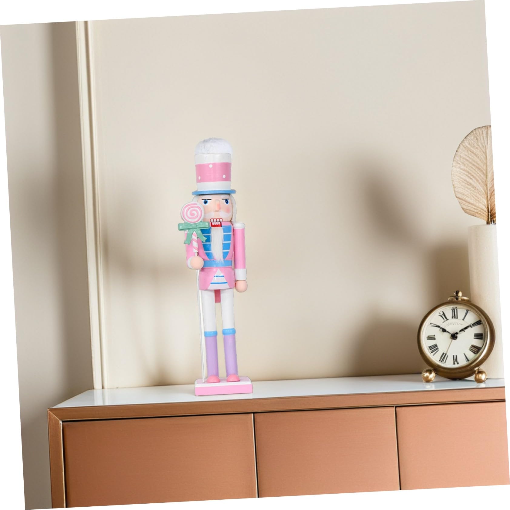 ULTECHNOVO 2pezzi Schiaccianoci Soldato in Legno Ornamenti Natalizi Pastello Decorazioni Tavolo per Feste di Natale Statuette di Caramella Soldato Bomboniere di Schiaccianoci