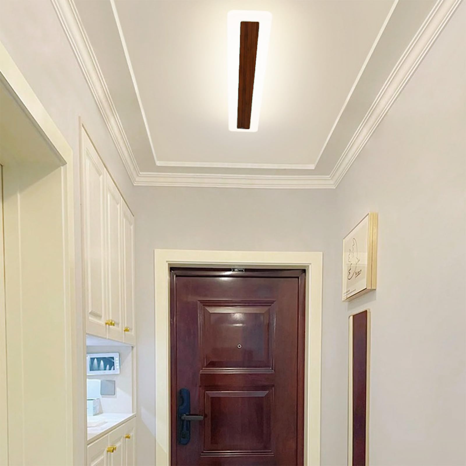 Nowoczesna lampa sufitowa LED z żelaza i akrylu, 3 tryby kolorów (3000 K/4000K/6000K), kreatywny kształt, idealna do sypialni, kuchni, przedpokoju lub biura.