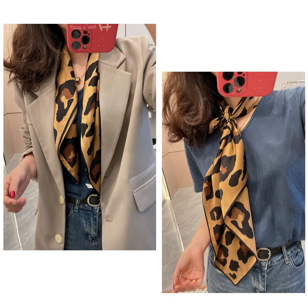 Aufeel Écharpe carrée 100 % pure soie de mûrier pour cheveux - 68,6 x 68,6 cm - Foulard en soie pour femme