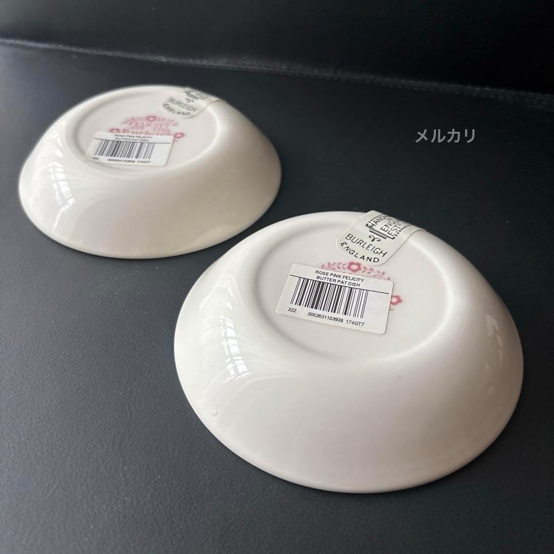 廃番　新品　一級品　バーレイ ローズピンクフェリシティ　フルーツプレート　2枚 廃番 一級品 バーレイ ローズピンクフェリシティ フルーツプレート 2枚