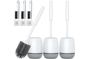 3 Pack Silicone Toilet Bowl Brush (Toilet Brushes 3 Pack)