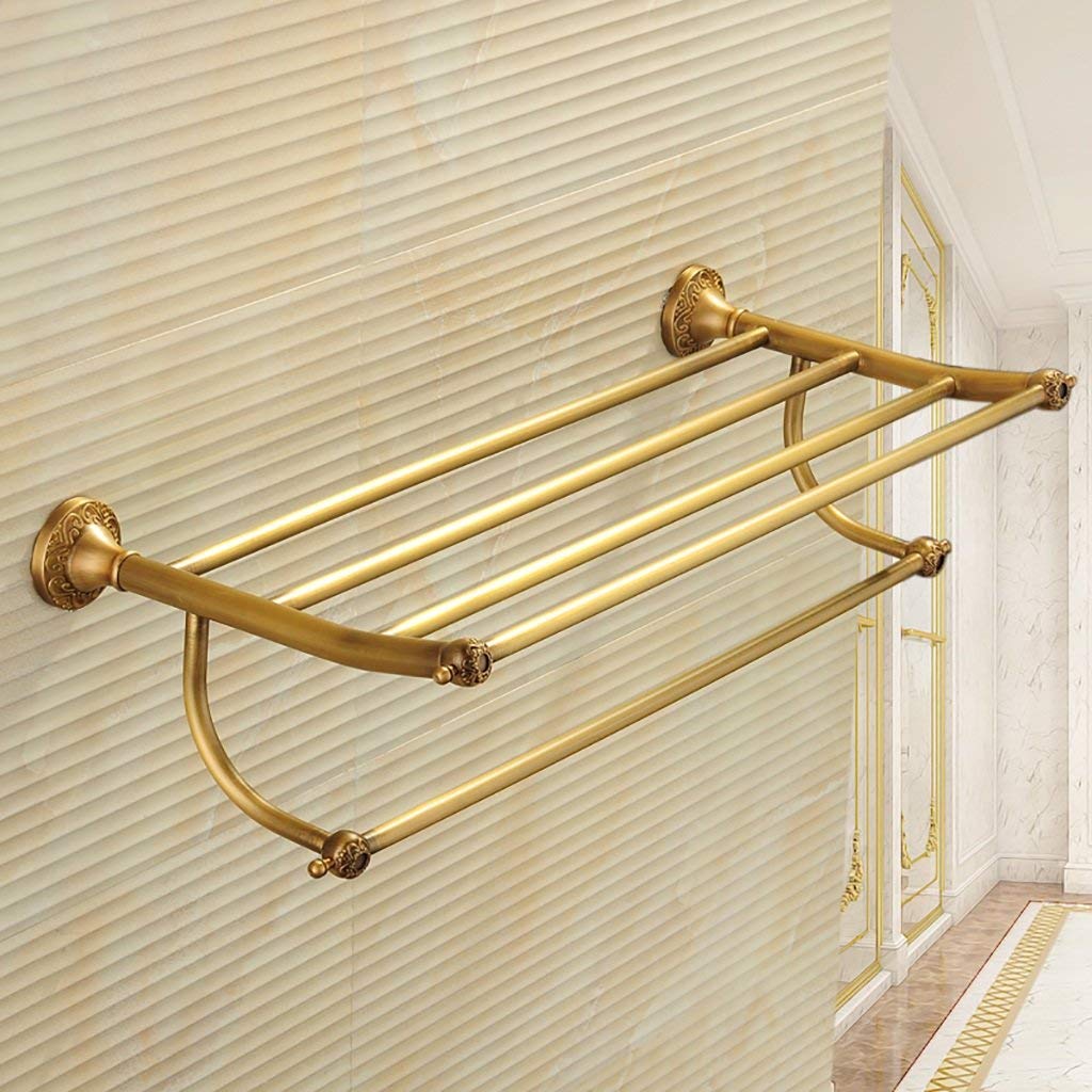 LYGXWJFC Portasciugamani, portasciugamani da Bagno in Stile retrò in Finto Bronzo portasciugamani da Bagno
