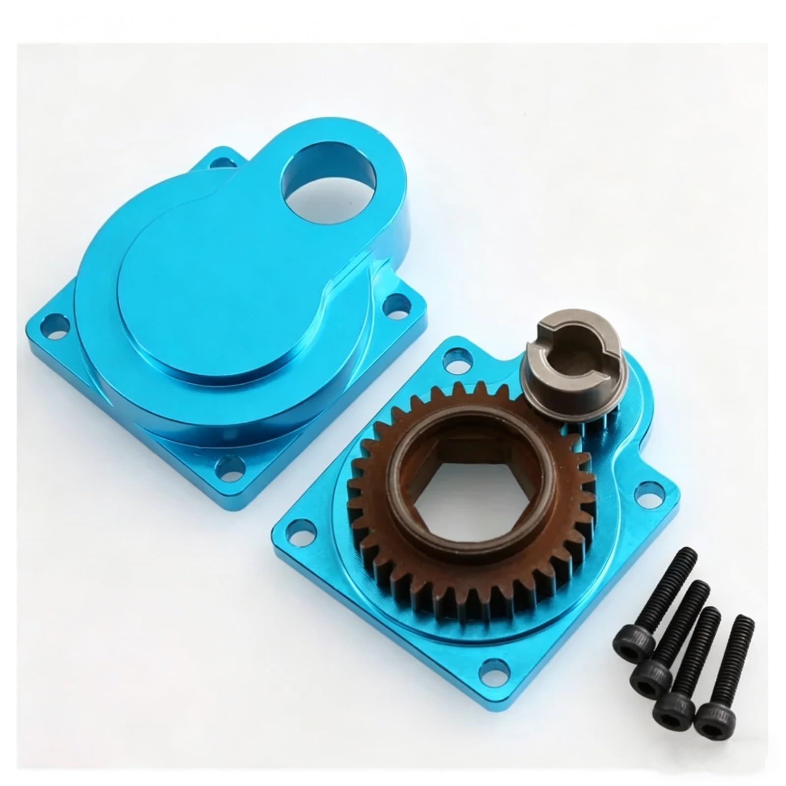 para Hsp para Zhongyang para SH Go FC 16 Motor 18 Clases 11011 Arranque Eléctrico RC Coche Cubierta Trasera Metal Piezas Mejora Repuestos