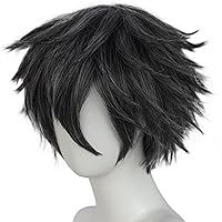 Vista 74 de Anogol peluca color blanco plateado Tokio Ghoul Tokio Guru Kaneki Ken para fiesta de Cosplay