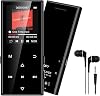 SWOFY 128GB MP3 Player with Bluetooth 5.3 and 1.8 Inch Screen HiFi Music Kids MP3 Player with Speaker FM Radio E-Book Function Recording Function Black