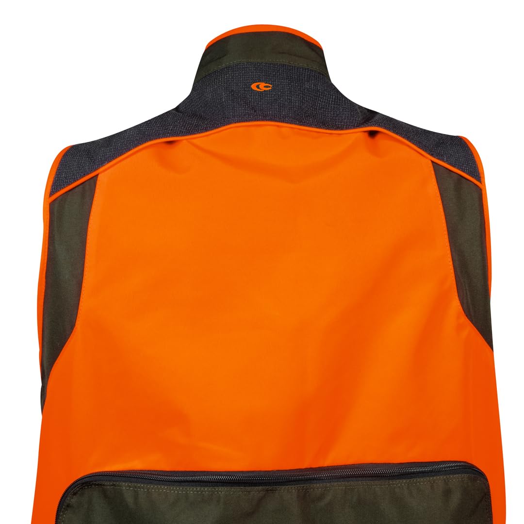 COFRA Wulfen (04 barro/negro/naranja) talla XL chaleco cortavientos impermeable caza pesca agricultura de tela antiabrasión con bolsillos y cartucho