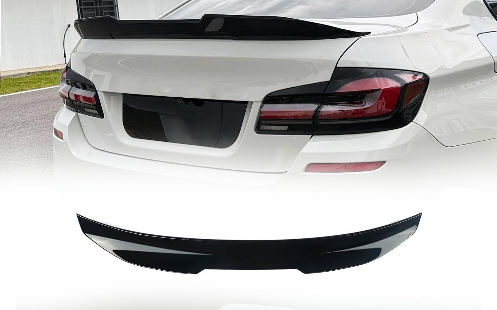 MpTuned F10 PSM Style Spoiler posteriore lucido nero per serie 5 2010-2017 berlina 518i, 520i, 530i, 540i, M550i, 518d, 520d, 530d, 540d