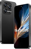OEJBK 16PM 5G Android 14 Unlocked Smartphone: 16GB+512GB RAM/Storage, 6.99" 120Hz Display, 68+108MP Camera, 7000mAh Battery (Black)
