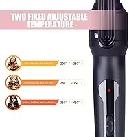 Vista 5 de Hair Curler Wand Curling Irons MOCEMTRY Hair Curling Iron with Curling Brush Hair Curler with Interchangeable Barrels 035-125and 3 Barrel Curling