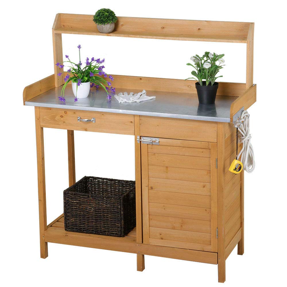 Outdoor Wooden Garden Work Bench Station Buy Online In Belarus At Desertcart