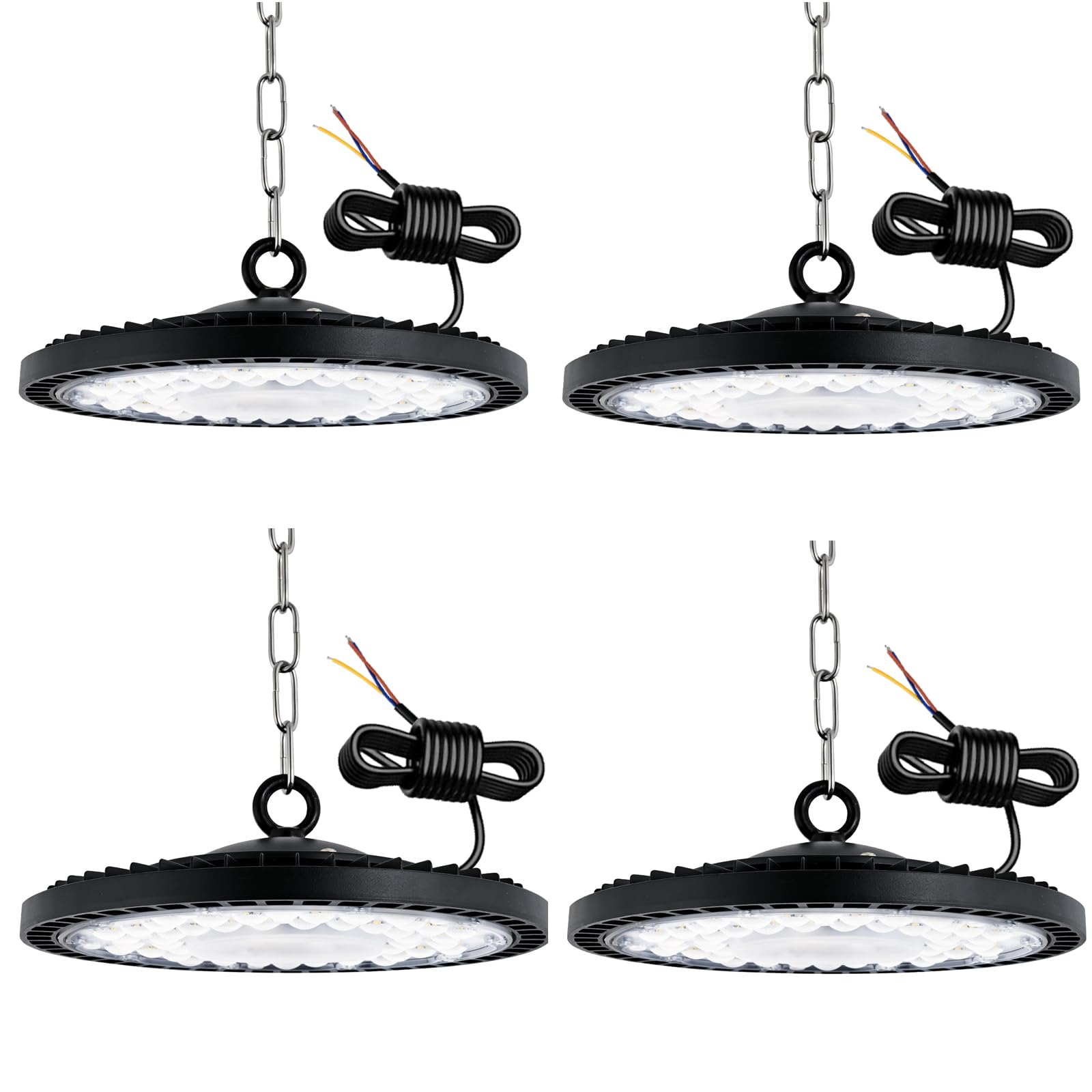 toobettp 200W UFO LED High Bay Light，20000LM Warehouse Lighting Daylight White 6500K IP65 Waterproof Shop Lights UFO Lighting for Warehouse Workshop Garage Factory Garage, 4 Packs