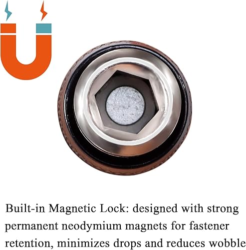 Miniatura 7 de 4 piezas de soporte giratorio para broca magnética, soporte de punta de taladro magnético, punta de taladro giratoria, soporte de broca de