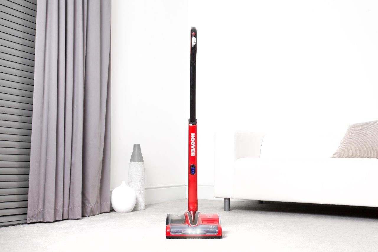 Hoover CV216RB CL-Everyday Cordless miotła, 0,8 litra, metaliczna czerwień/czarna