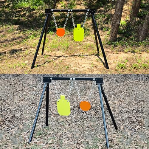 Image of Highwild AR500 Steel Shooting Targets Combo Metal Gong Silhouette Targets for Shooting Range Outdoor