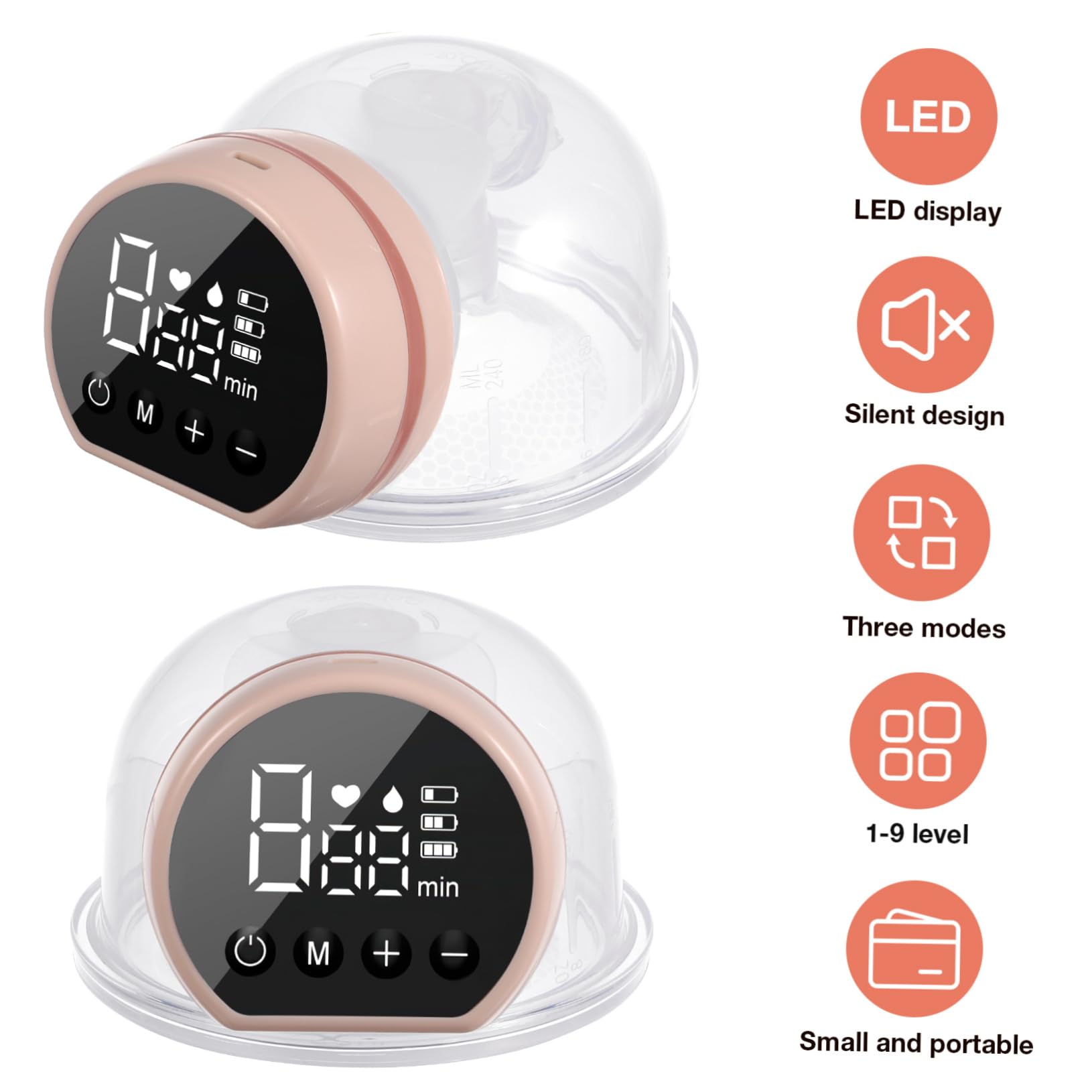 FRCOLOR Extractor de Leche Eléctrico Dispositivo Silencioso y Silicona Suave Portátil Diseño Manos Libres Cómoda Adecuado para Lactancia Materna