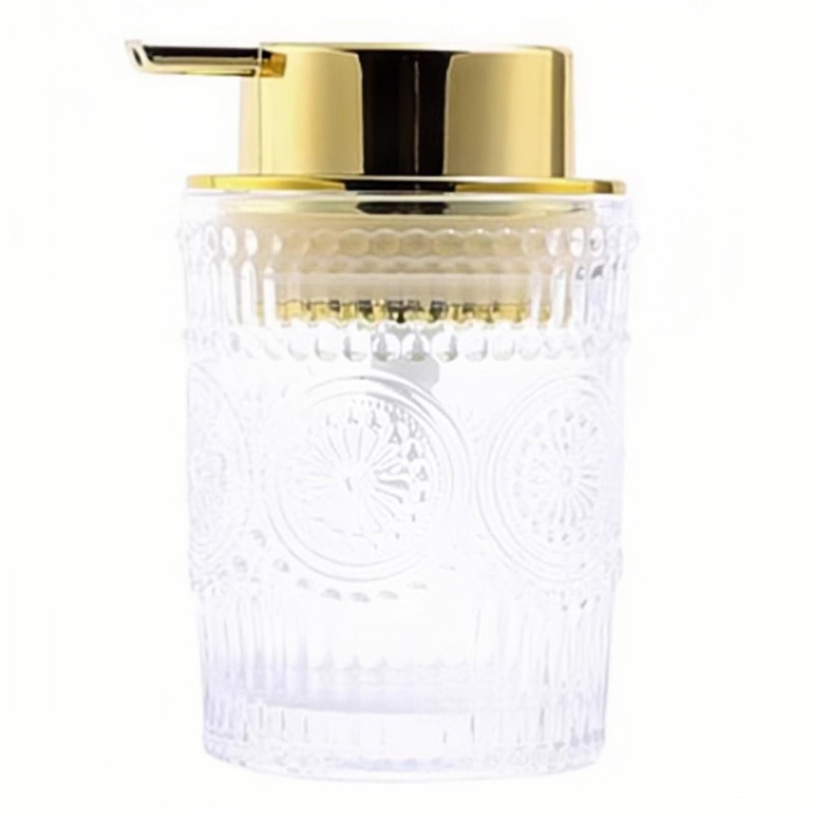 Friendshiphome White Dish Foaming Soap Dispenser 11Oz Foam With Gold Pump Bathroom Stuff(White)