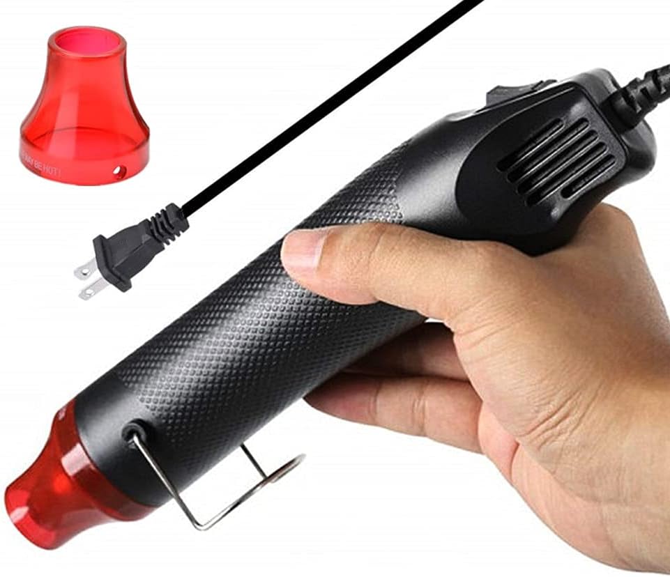 Mini Hot Air Gun, Portable Mini Heat Gun for DIY Embossing Shrink Wrapping Drying Paint, 300W Multi Function Electrical Heat Tool