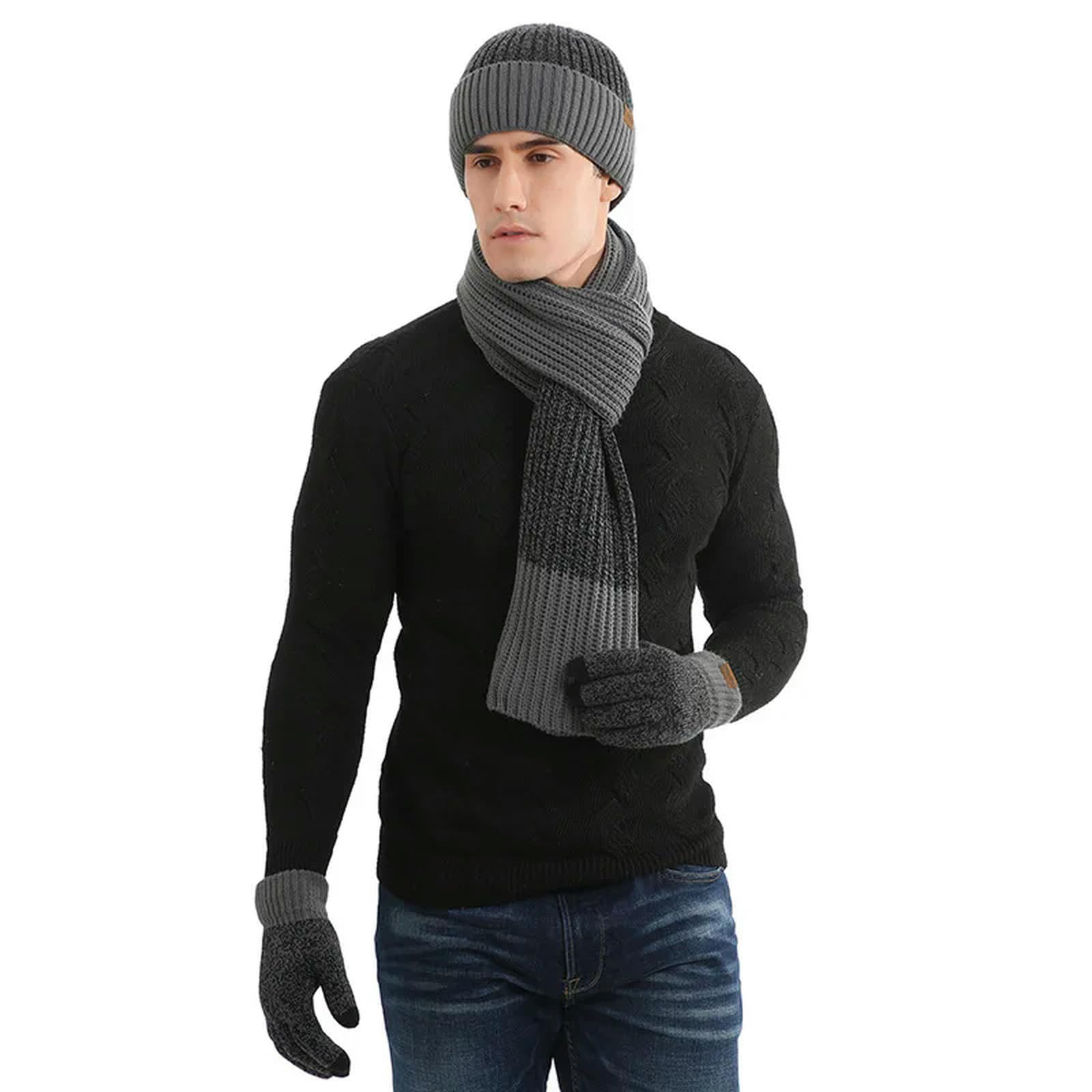 Schal Mütze Handschuh Set Herbst- Und Winter Im Freien Warme Hutschalhandschuhe Set Für Unisex Mode Bequemer Warmer Hut
