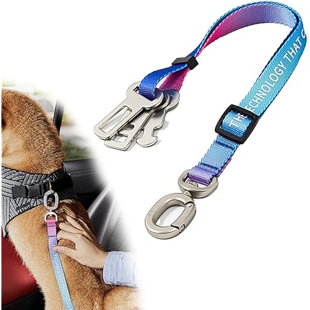 Amazon Co Jp シートベルト 犬 猫 ペットの鎖 車内での使用 外出用品 3種類のバックル 飛びつく防止 大型 中型 小型犬用 使いやすい 調節可能な長さ 35 60cm 明るい色 ペット用品