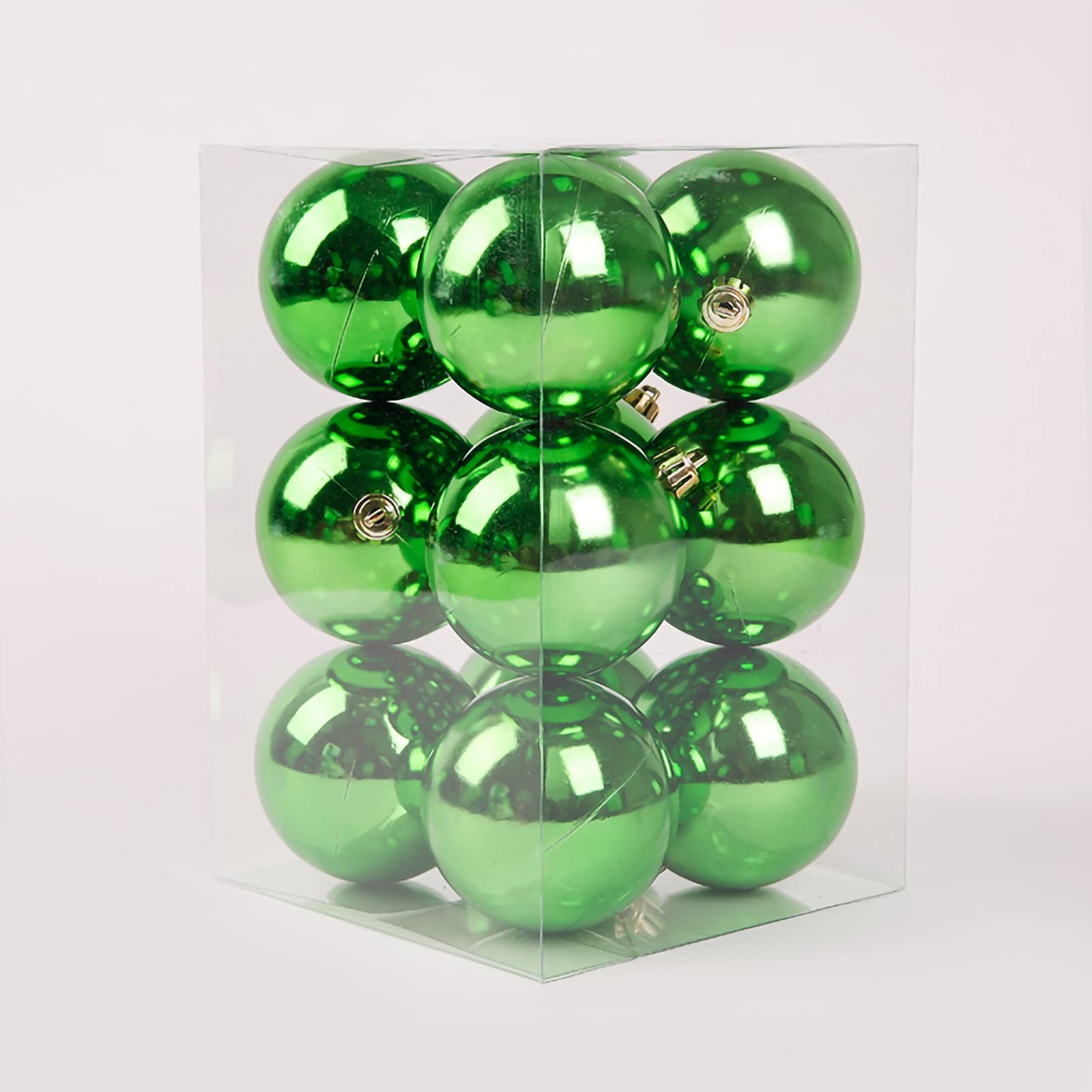 Weihnachtskugel-Dekorationsset, Weihnachtskugel-Ornamente, 12-teilig, Weihnachtskugeln, Ornamente für Weihnachten, Weihnachtsbaum, bruchsichere Weihnachtsdekorationen für die Feiertagsparty-Dekorati