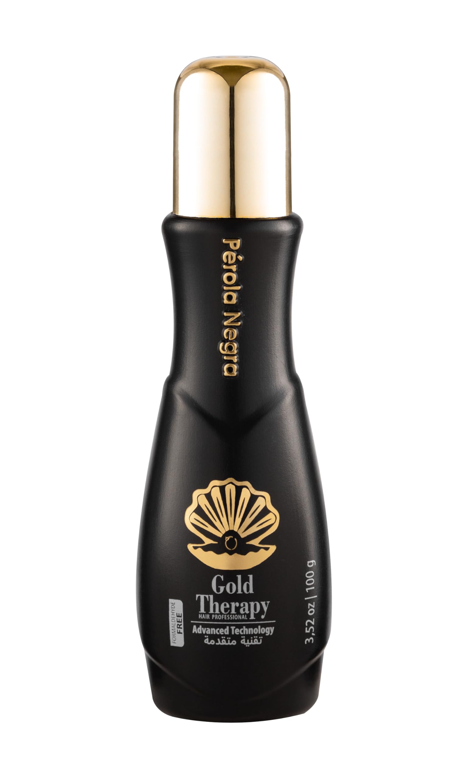 Perola Negra Gold Therapy Hair - Treatment Complex Blowout - Brazilian Keratin - Formaldehyde Free - Hair Straightening 3.52 oz