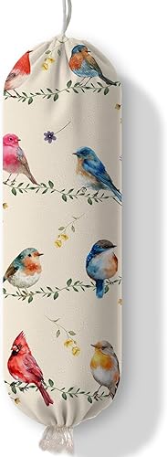 Miniatura 16 de Dispensador de bolsas de plástico, organizador de bolsas de plástico para comestibles y soporte de pared para bolsas de basura de papel,