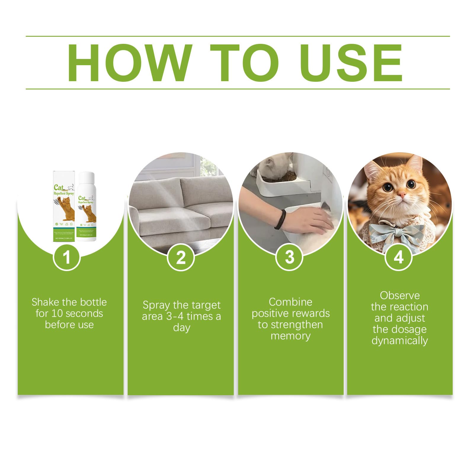 Spray Repelente Natural para Gatos,Spray Antiarañazos Sofa,Que Deja De Rascarse,para Interior Exterior Alfombra Sofá,100ML*2PC