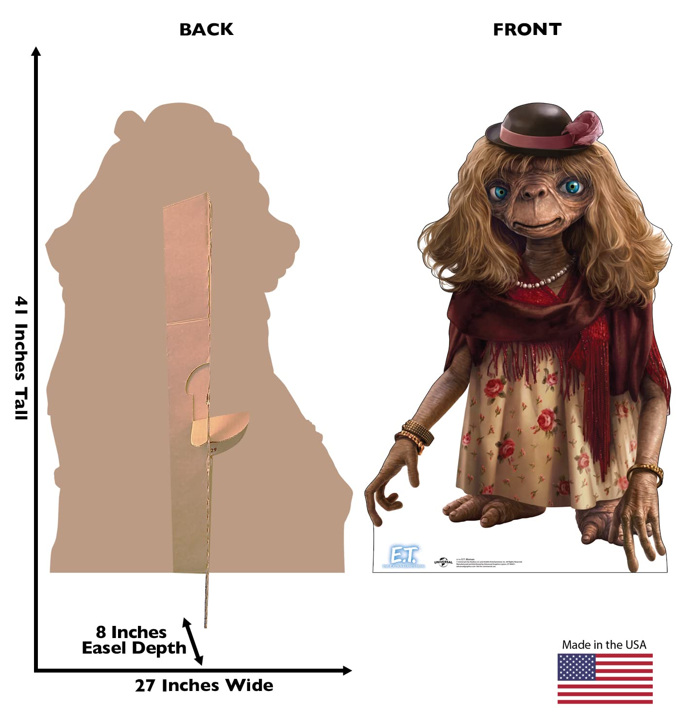 Amazon.com: Cardboard People E.T. Dressed Up Cardboard Cutout Standup