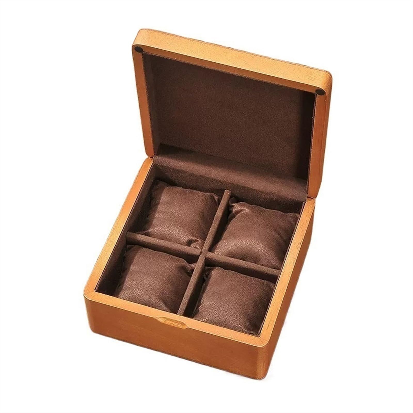 ANVLOJRIH Watch Box Handmade Wooden Watch Collection Box Watch Storage Box, 4 Watch Slots Watch Storage Box Watches Box(B)