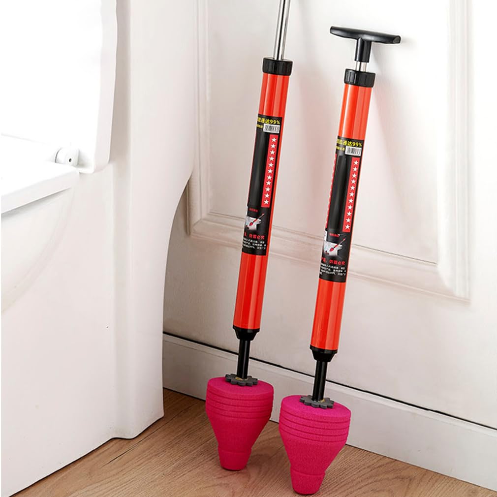 Turbo Flush High Pressure Dredging Tool,High Pressure Toilet Plunger,Toilet Plunger Kit High Pressure Air Drain Clog Remover Plumbing Tool For Bathroom Kitchen Bathtub Clogged Pip (1PCS)