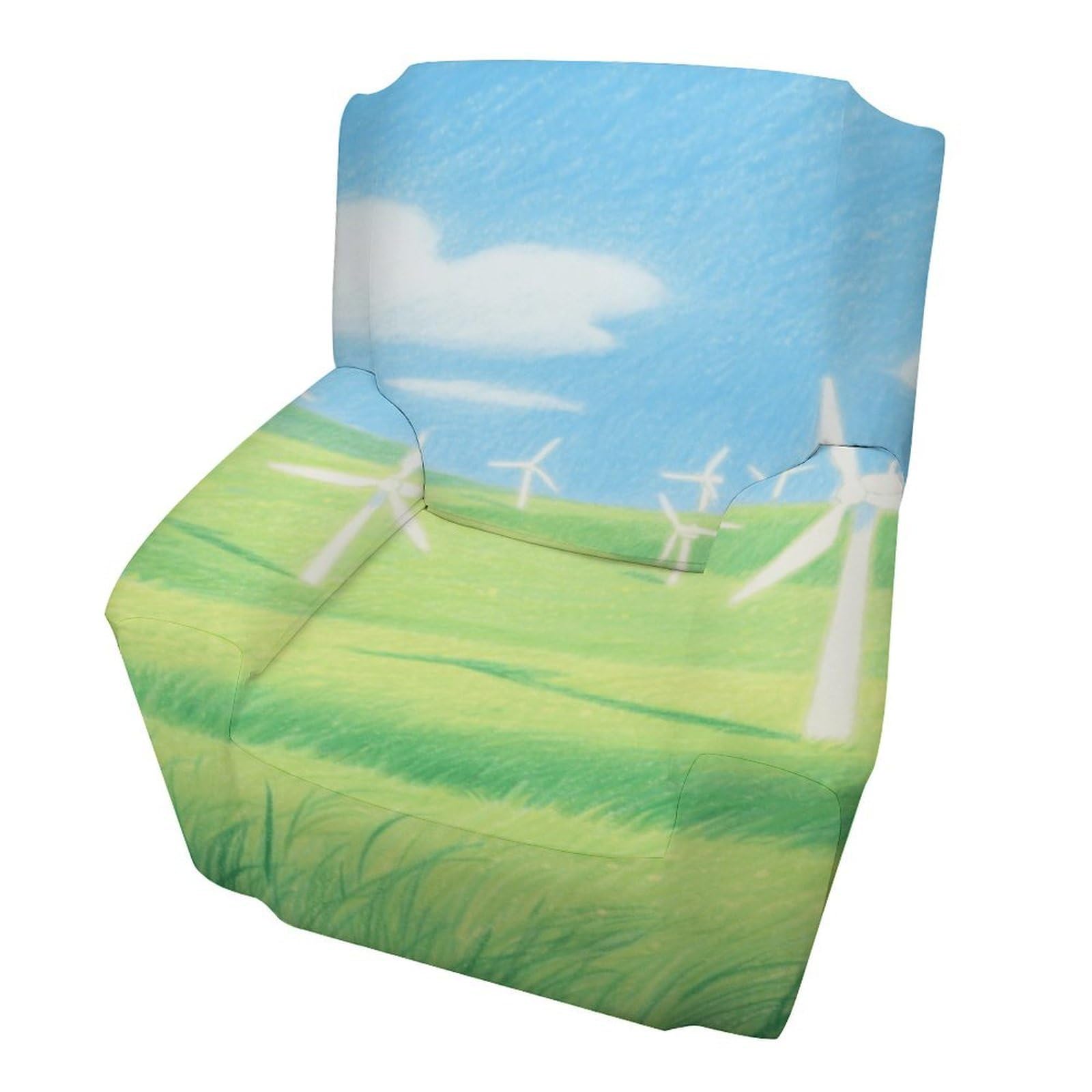 Fekiloot Style Grassland Windmill Group Couch Cover Sofa Cover Sofa Slipcover