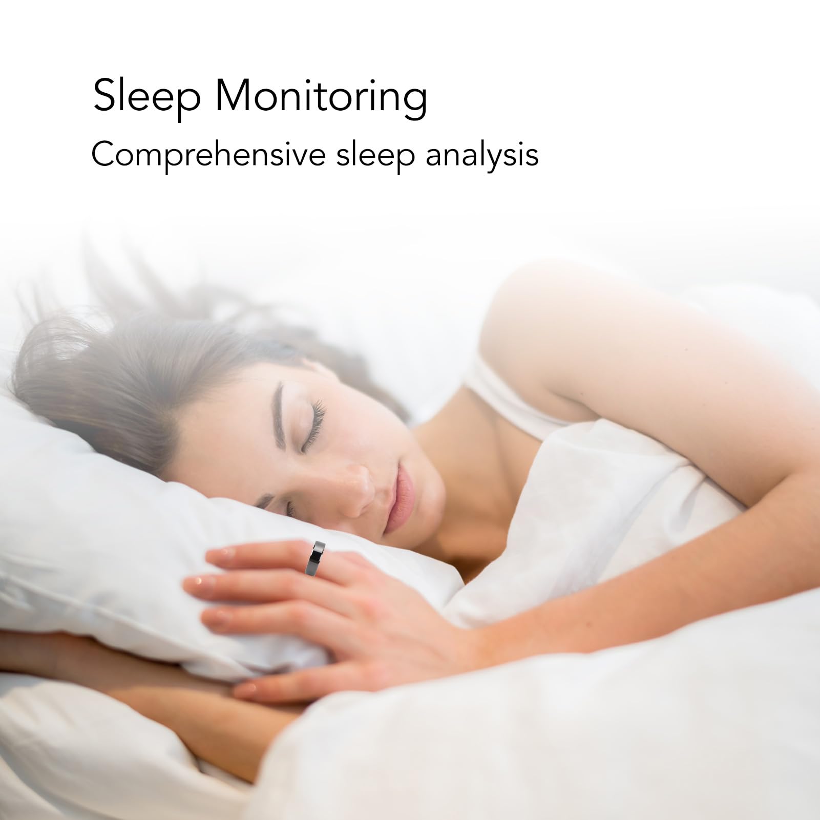Smart Ring Monitoraggio del Sonno, Temperatura, Contapassi, Ricarica Wireless, Monitoraggio della Salute Sportiva, Monitor della Frequenza Cardiaca per l'uso Quotidiano (N. 7)