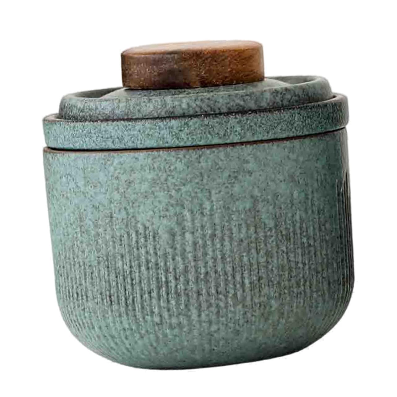 Juego de Té Portátil de Viaje 1 Set Cerámica Verde