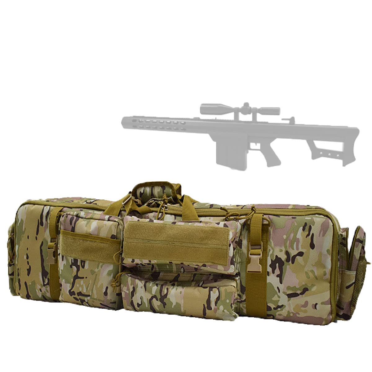 Futerały na broń torba na broń taktyczna sprzęt wojskowy torba myśliwska Outdoor Airsoft Sport etui na karabin Gun Carry plecak ochronny do strzelania polowanie, kamuflaż