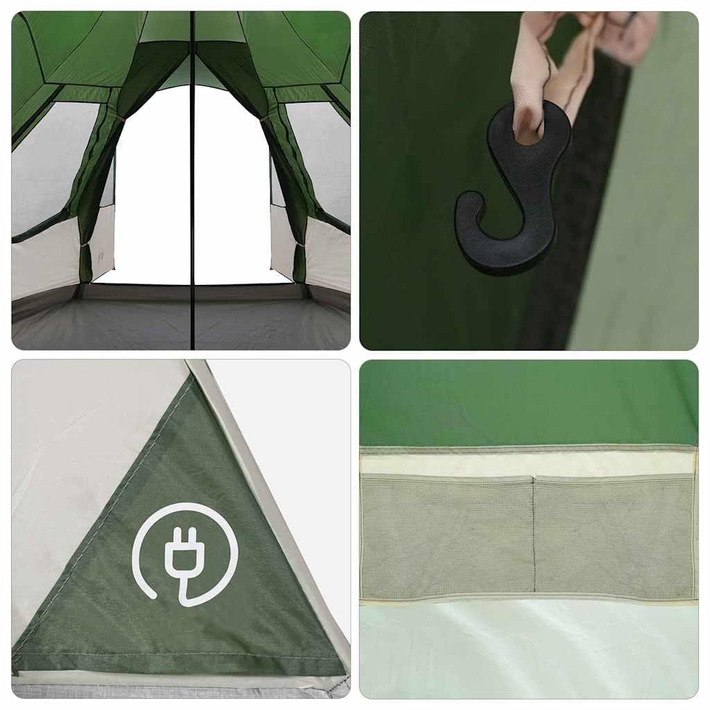 Teepee namiot dla osób z dachem, zielony, oddychający, wodoszczelny, wiatroszczelny, z moskitierą, idealny na kemping, do aktywności na świeżym powietrzu, festiwalu, dla rodziny