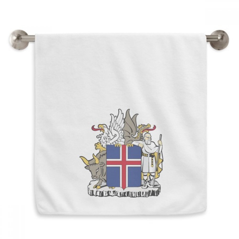 Serviettes de toilette Islande emblème national blanc linge de maison