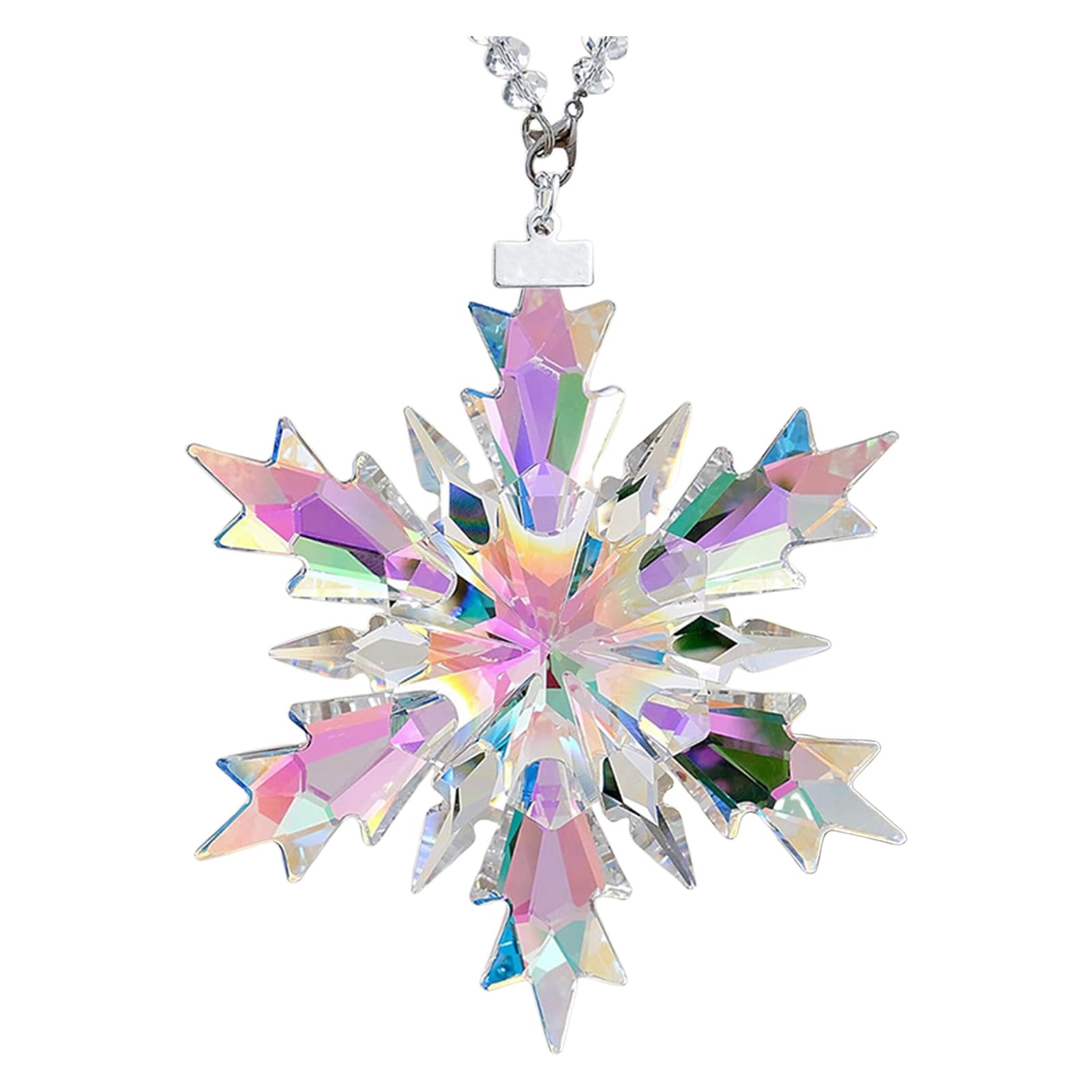 Makamsui C Rystal Snowflake Hristmas Ornament, 2024 Annual Edition Tree Decor - Rystal Sun Atcher Pendant
