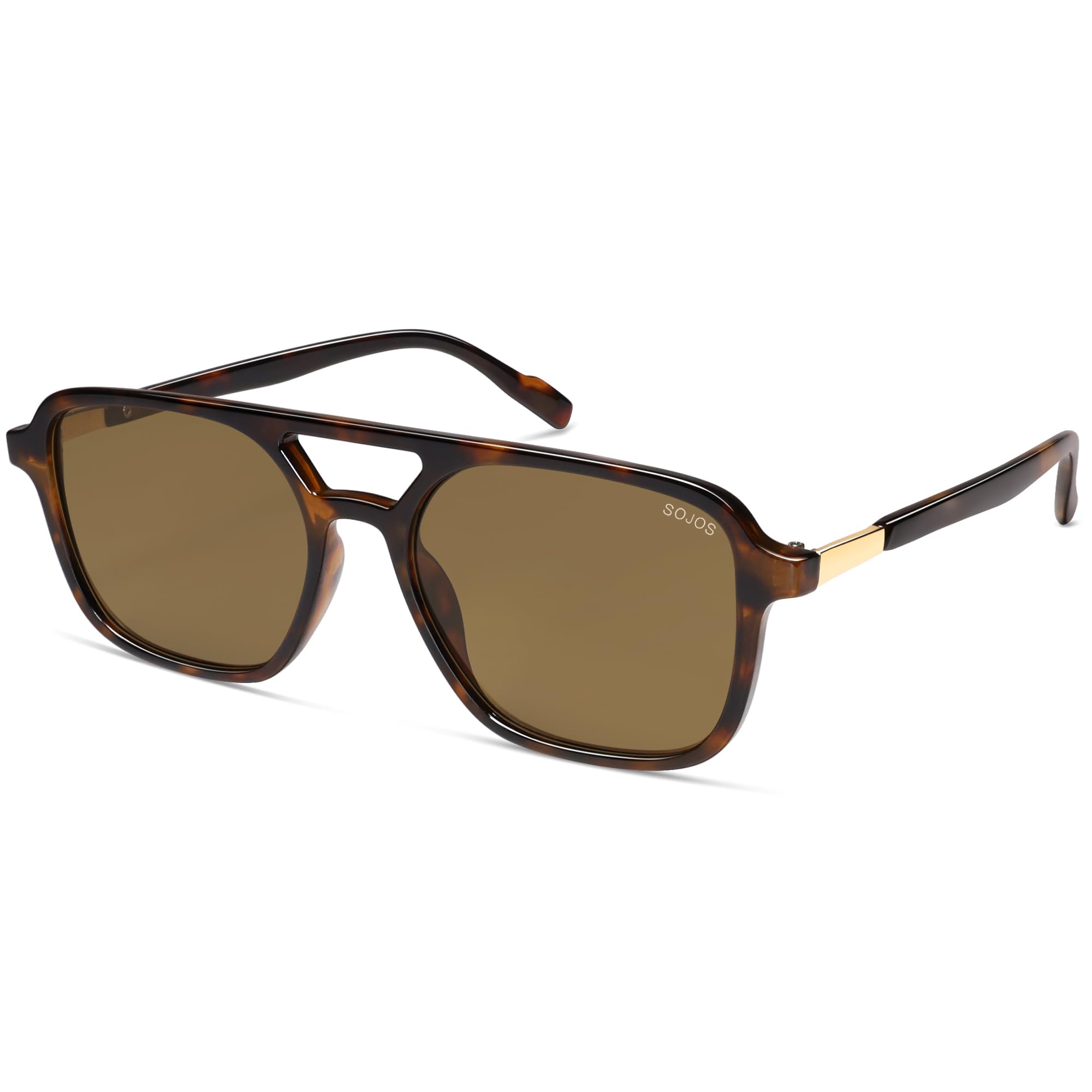 SOJOS Retro Aviator Sunglasses Womens Mens,Trendy Rectangle Shades SJ2202