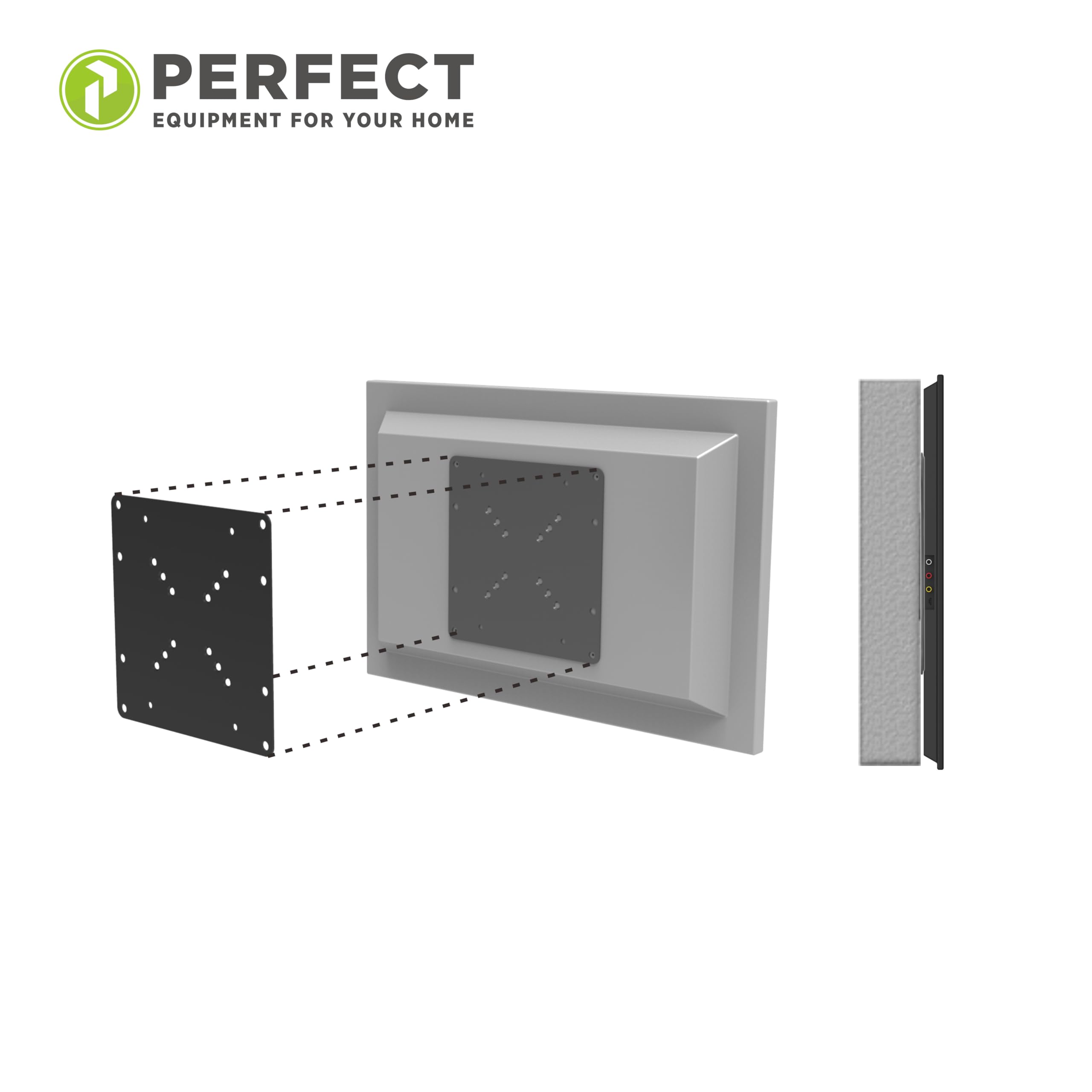 Adattatore VESA universale 50x50 a 200x200 nero perfectHD