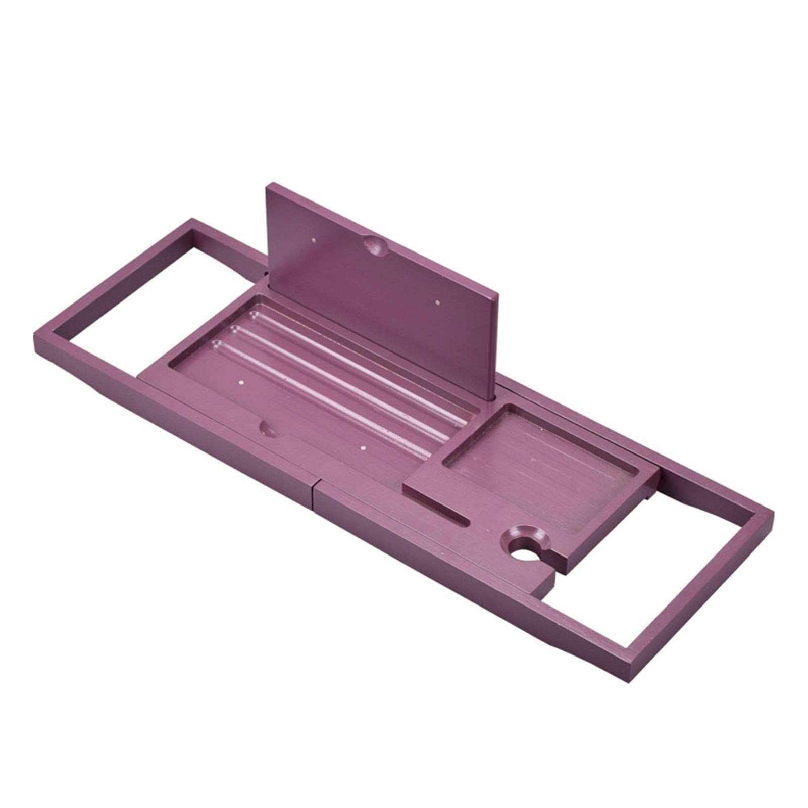 Badewannentabletts, Badewannengestell, multifunktional, einziehbar, rutschfeste Badewannenstütze, Badezimmer für Zuhause, Badewannentablett (Farbe: Lila, Größe: 60 x 20 cm) (Lila 60 x 20 cm)