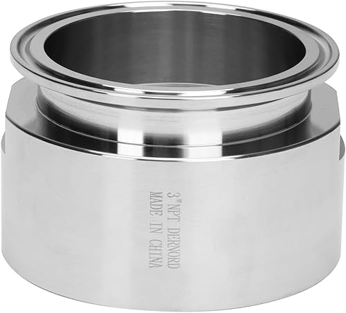 DERNORD Adaptador de abrazadera tri de 3 pulgadas a instalación de tuberías sanitarias de virola de rosca FNPT de 3 pulgadas