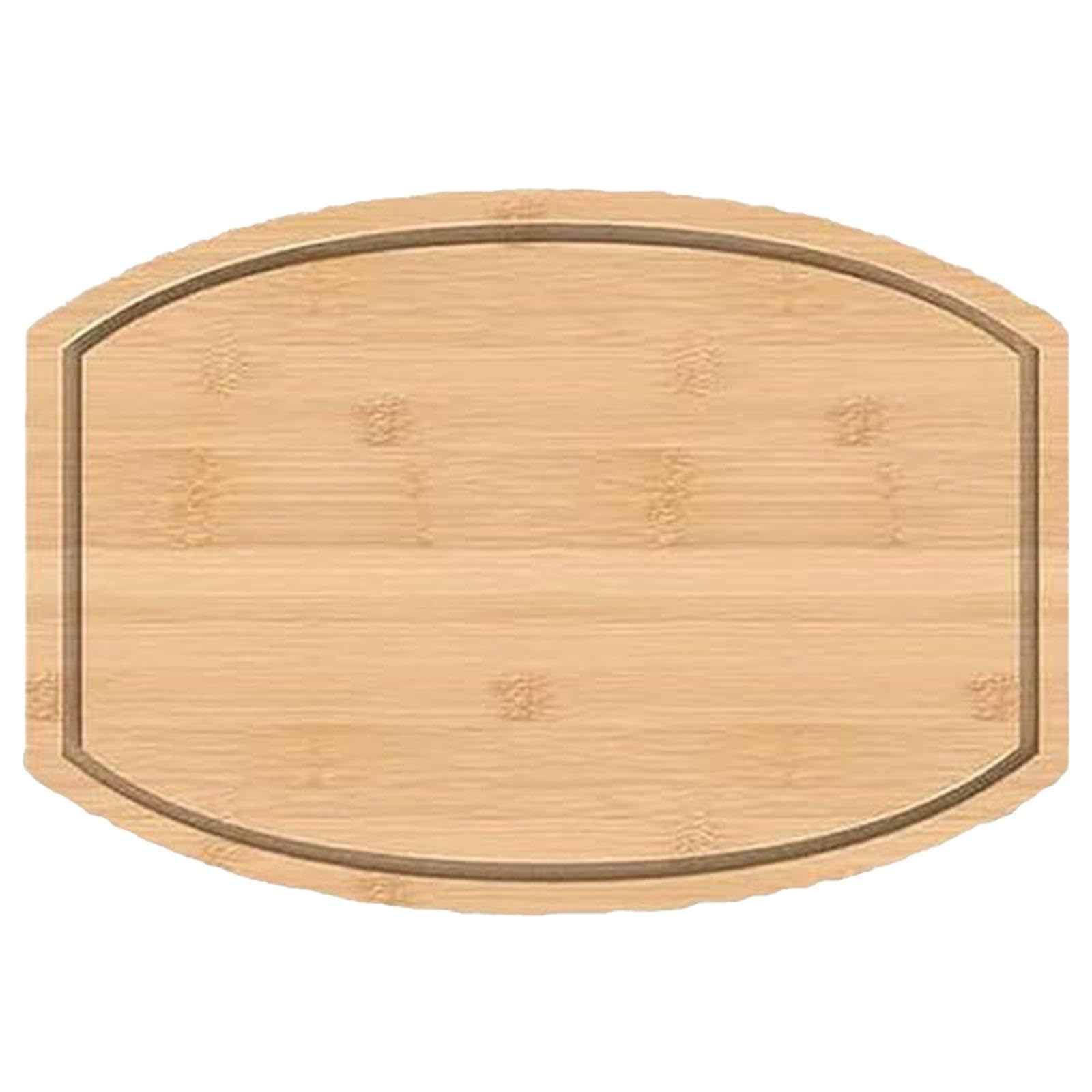 Drewniana deska do krojenia, Narożny blat bambusowy, łatwy w czyszczeniu, do kempingu, grilla, przygotowywania jedzenia(Oval)