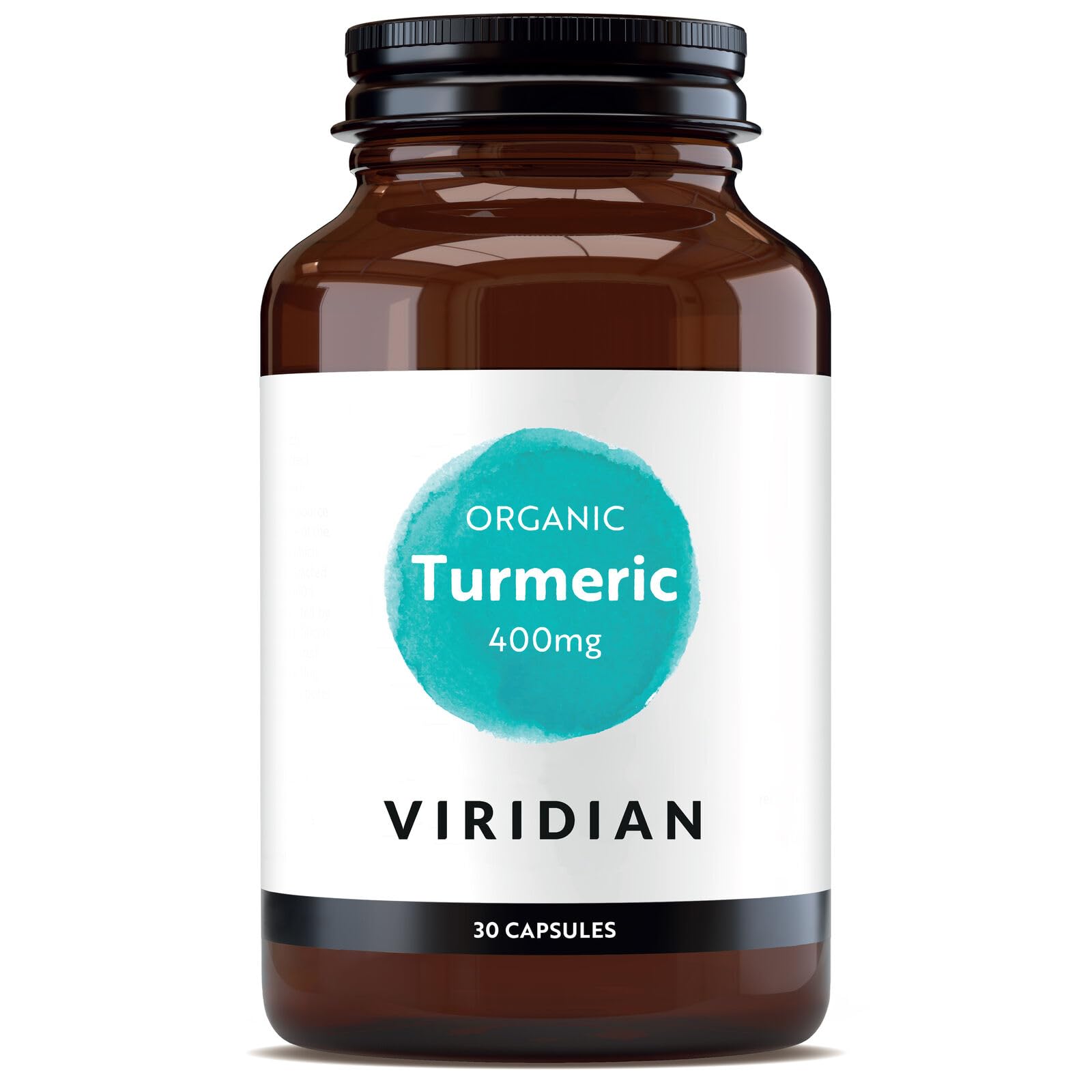 Viridian - Organic Turmeric 400mg - 30 Caps | Joint Health & Mobility Support | Sustainably Sourced from South India | Pure & Vegan Formula | 100% Active Ingredients | Expertly Formulated