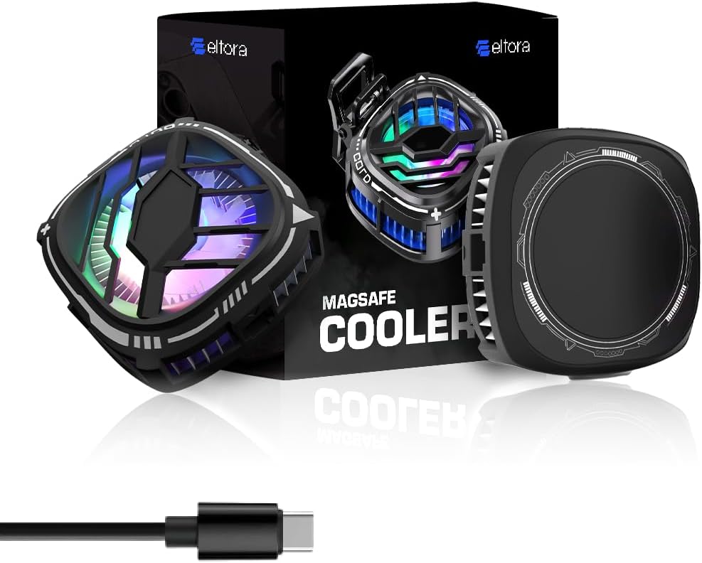 Elfora Magnetic Mobile Cooler | Mobile Cooler For Gaming | Instant Cooling With Advanced Cooling Chip Compatible With Iphones & Android Devices